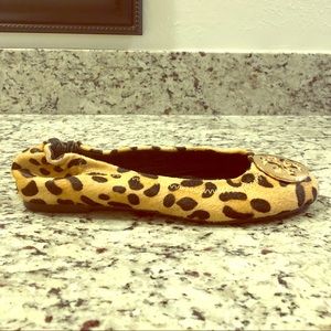 Tory Burch Reva Leopard Flat Size 8